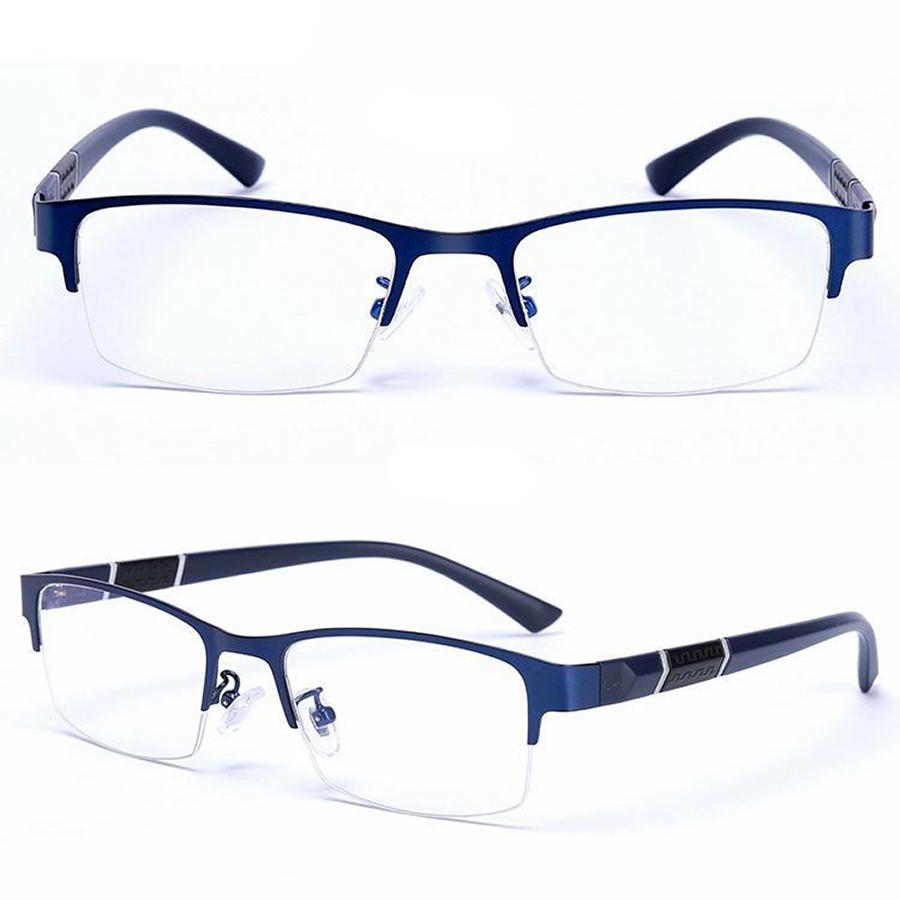 New Anti Blue Light Fashion Metal Reading Glasses for Men and Women Business Half Frame Classic Glasses