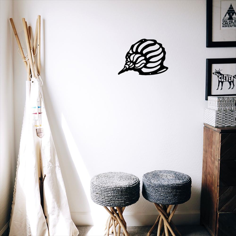 Seashell Metal Wall Art - Elegant Wall Sticker for Living Room, Outdoor, and Bedroom Decor | Stylish Metal Wall Hanging for Home