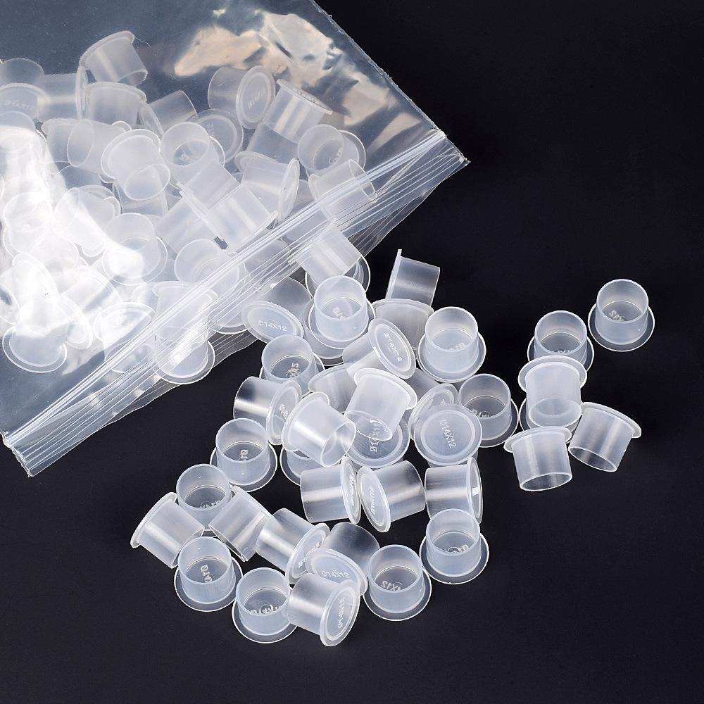 Disposable Microblading Pigment Cups - Plastic Mixing Containers for Tattoo and Makeup
