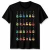 Unisex Music T Shirt Black Multicolour Small Crew Neck Vintage Guitar Lover Fun