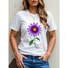 Damen Casual T-Shirt Kurzarm Rundhalsausschnitt Sommer T-Shirt für den täglichen Gebrauch Urlaubs-T-Shirt, Rundhals-Shirt, Bequemer Casual Fit