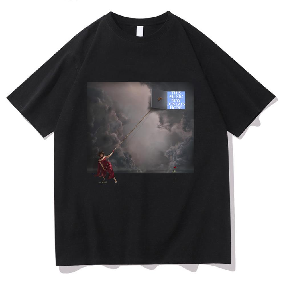 RAYE This Music May Contain Hope Second Album Cover Print T-Shirt Men's Clothing Fashion Men Women Cotton Top Short Sleeve Tees