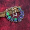 Purple Triplet Opal Handmade Gemstone Necklace, 925 Solid Sterling Silver Necklace Antique Jewelry, For Engagement Gift