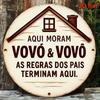 Portuguese Vov Vov Grandparents Home Funny Tin Sign Vintage Durable Metal Plaque Wall Decor Home Office Bar Man Cave Wa