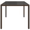 Garden Table Brown 190 X 90 X 75 Cm Poly Rattan