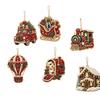 Heimfest Wanddekorationen 6 Stück Weihnachten DIY Perlmuttmalerei-Set Ornamente, Strassstein-Kunst Klare Acryl-Feiertagsdekorationen Baumhänger