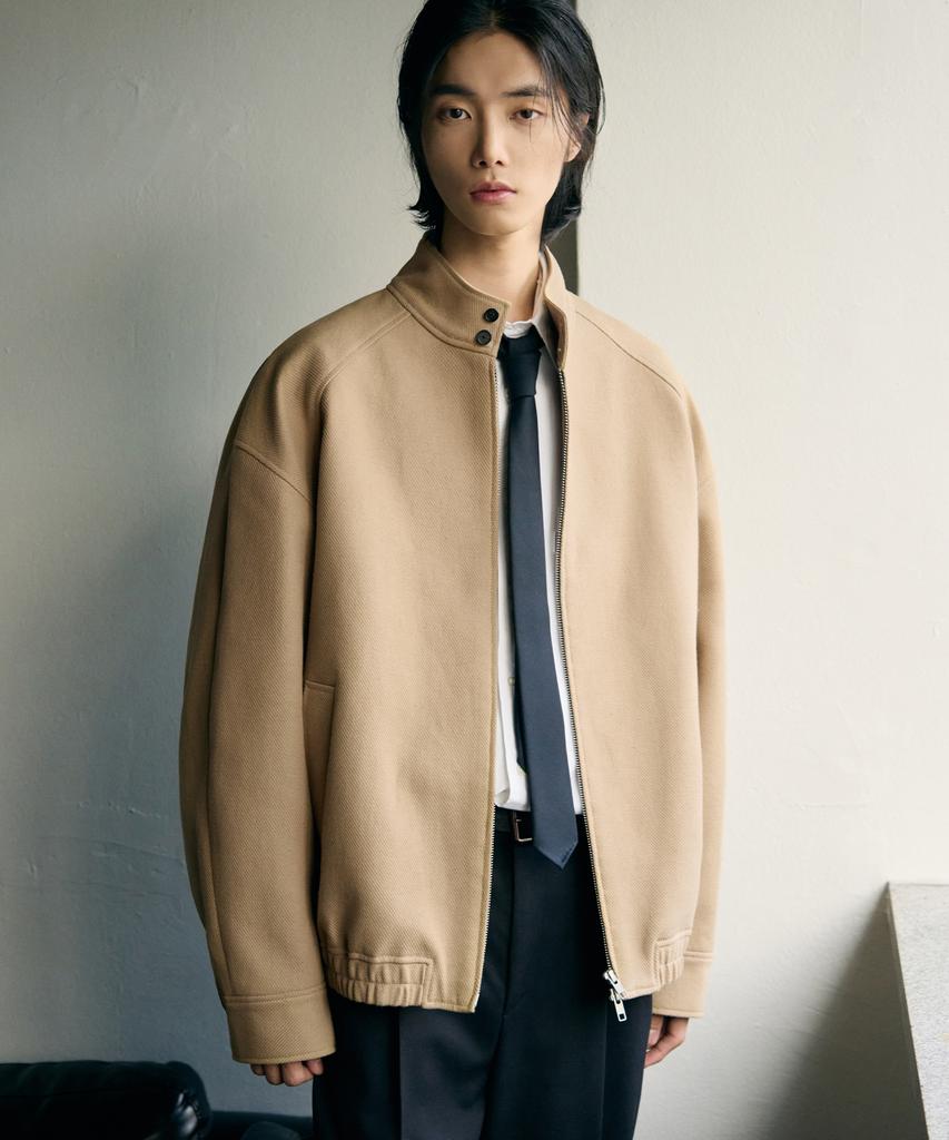 Rotember Flap Twill Harrington Jacket [Beige]