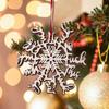 Snowflake Christmas Hanging Ornament Decoration, Wood Tree Pendant Xmas