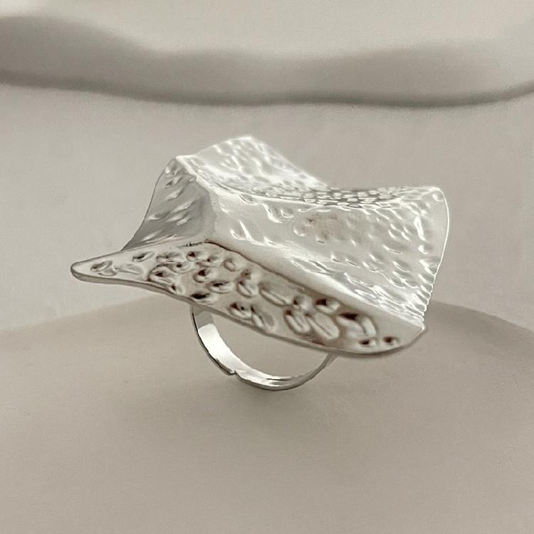 Metal Geometric Rings Fashion Opening Rings Delicate Hand Jewelry Waterproof Rings Alloy Texture Present for Women Girls