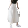 Gaucho Chiffon Pleated Skirt Cool Solid Color Long Pleated Pants for and Fall [CCGGOWMM] Women's Wide-leg Pants, Pants, Spring, Summer,