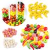 20PCS/Set Mini Foam Models Assorted Fruit Vegetable Simulated Miniature DIY Decorating Material Game Prop Class Rewards Gift ZYF