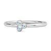 Blue Topaz Triple Bezel Cluster Ring - 925 Sterling Silver