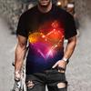 Gepersonaliseerd Graffiti Patroon Heren T-shirt met Ronde Hals Korte Mouw