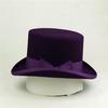 On The New Factory Direct Sales Flat Sheep Felt Hat Solid Color Sheep Felt Hat Webbing Decorated Pure Wool Felt Hat