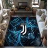Juventus FC Printed Flannel Area Rug Non Slip Soft Polyester Floor Carpet Indoor Decor Mat for Bedroom Living Room Sofa