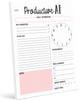 Inkdotpot Daily Planner Tear Off Pad, To-Do List Notepad- 50 Undated Sheets- Day Schedule Planner- Work Planner- Day Organizer Notepad
