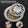 With Grid Grate Cover Shower Floor Drain 304 Stainless Steel Round Dual-purpose Floor Drain Backflow Preventer Anti-odor