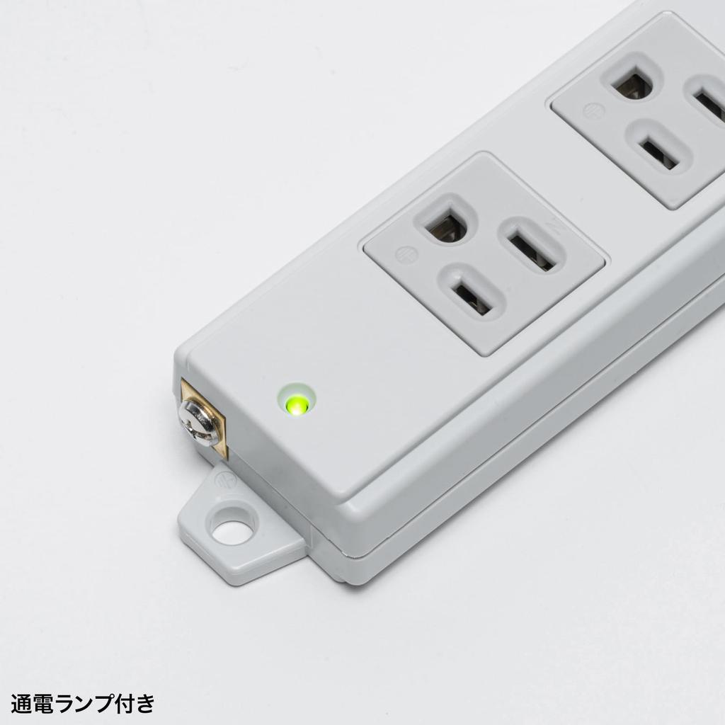 SANWA SUPPLY Construction Site Tap 8 (3-pin, Outlets, 5m) TAP-KS8N-5