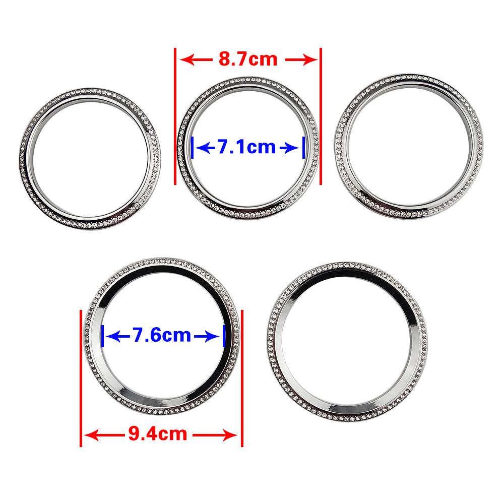 For Mercedes Benz B Class W247 2018-2020 B180 B200 B220 B250 Central Control Air Conditioner AC Vent Outlet Crystal Trim Ring