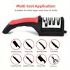 Supreme Precision 4-Stage Knife Sharpener - Tungsten Diamond & Ceramic Honing System with Whetstone Technology - Durable PP & TPR Body for Secure