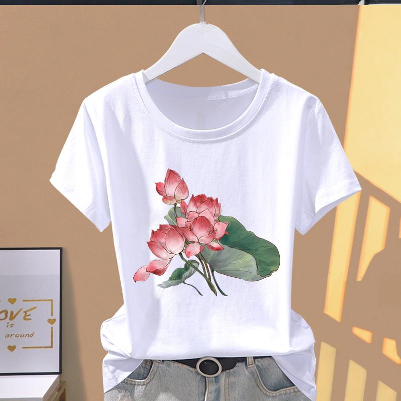(Asian Size) Short Sleeve T-shirts T Butterfly 90s Cute Trend Lovely Clothing Casual Fashion Print Female Casual Women's Top Graphic Tee