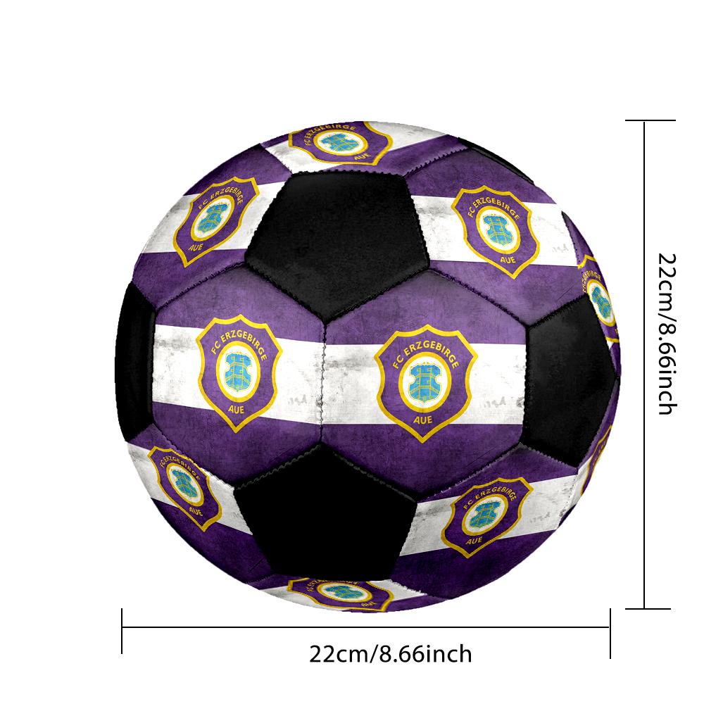 SIZE 5 FC Erzgebirge Aue Soccer Ball Colorful All Ages Machine Stitched PVC Competition Ready Durable High-Bounce
