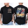 250 Years Old Birthday Bald Eagle 250th Anniversary USA Front & Back T-Shirt