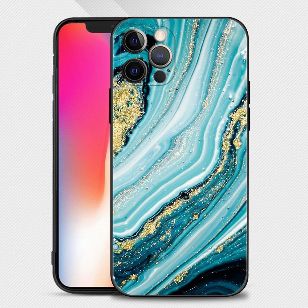 Marble Art Fashion Phone Case For Apple iPhone 18 11 13 12 Pro Max Mini X XR XS Max 6 6S 7 8 Plus 5 5S SE(2020) Silicone Cover