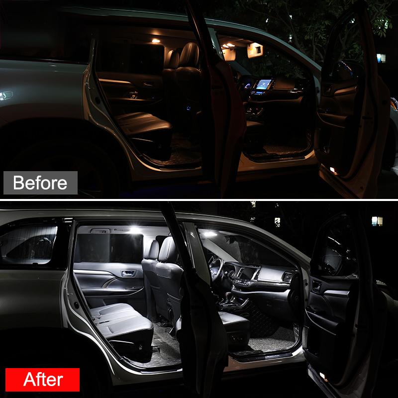 6pcs Car LED Bulbs Interior Dome Lamp Trunk Lights For Citroen C4 Grand Picasso II Mk2 2014 2015 2016 2017 2018