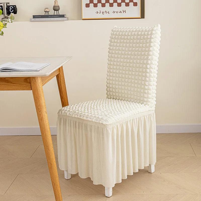 1pc -selling European Style Chair Bubble Wrap Chair Cover Dining Table Backrest Cover Chair Cover for Living Room