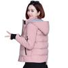 Donsjack Herfst Winter Bovenkleding met capuchon Vrouwelijke parka's Warme basisjassen Dames Katoen dik