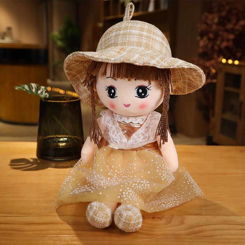 Adorables poupées en peluche avec vêtements pour enfants, jouets pour filles, jouets en peluche, jouets de dessin animé doux