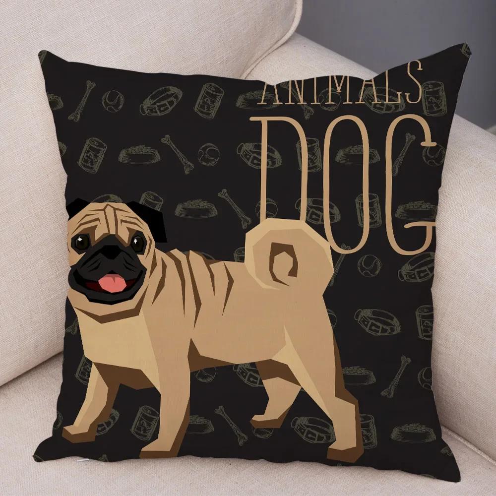Zuhause Sofakissenbezug Farbe Dalmatiner Schnauzer Dekokissenbezug Cartoon Hund Haustier