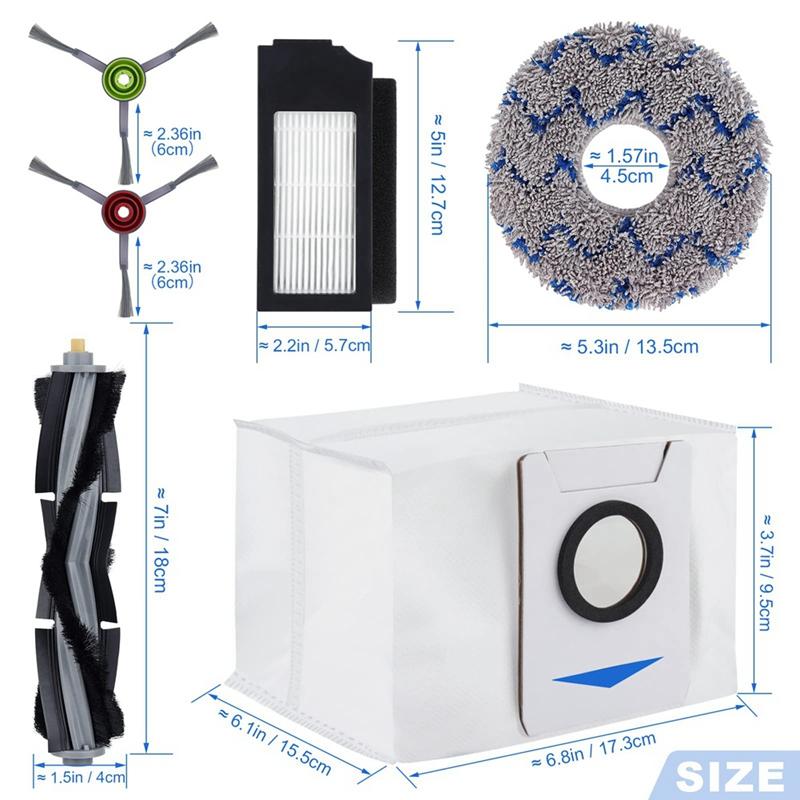Accessoireset Voor Ecovacs Deebot X1 Omni X1 Turbo X1 Plus Stofzuiger Robot Hoofdborstel Zijborstel Filter Vloerzak