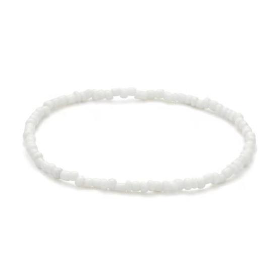 24 Delen Strand Kralen Enkelbandjes Set Kleurrijk Regenboog Boheemse Stijl Elastisch Elastisch