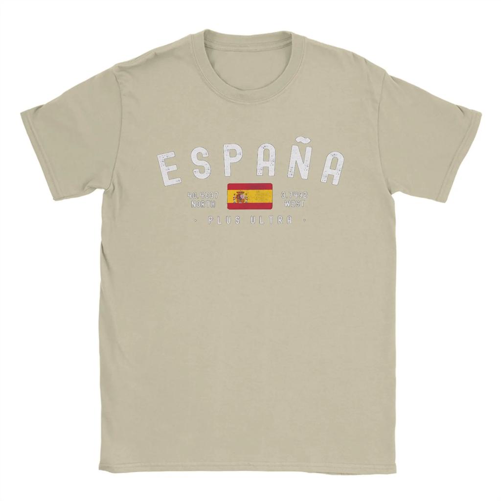 Camisetas para Hombre Bandera Española Casual 100% Algodón Camisetas Manga Corta Camisetas Cuello Redondo Ropa Verano