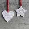 Christmas Silicone Mold Set Heart, Pentagram, House & Tree Designs for Festive Pendants and Decorative Plaster Crafts