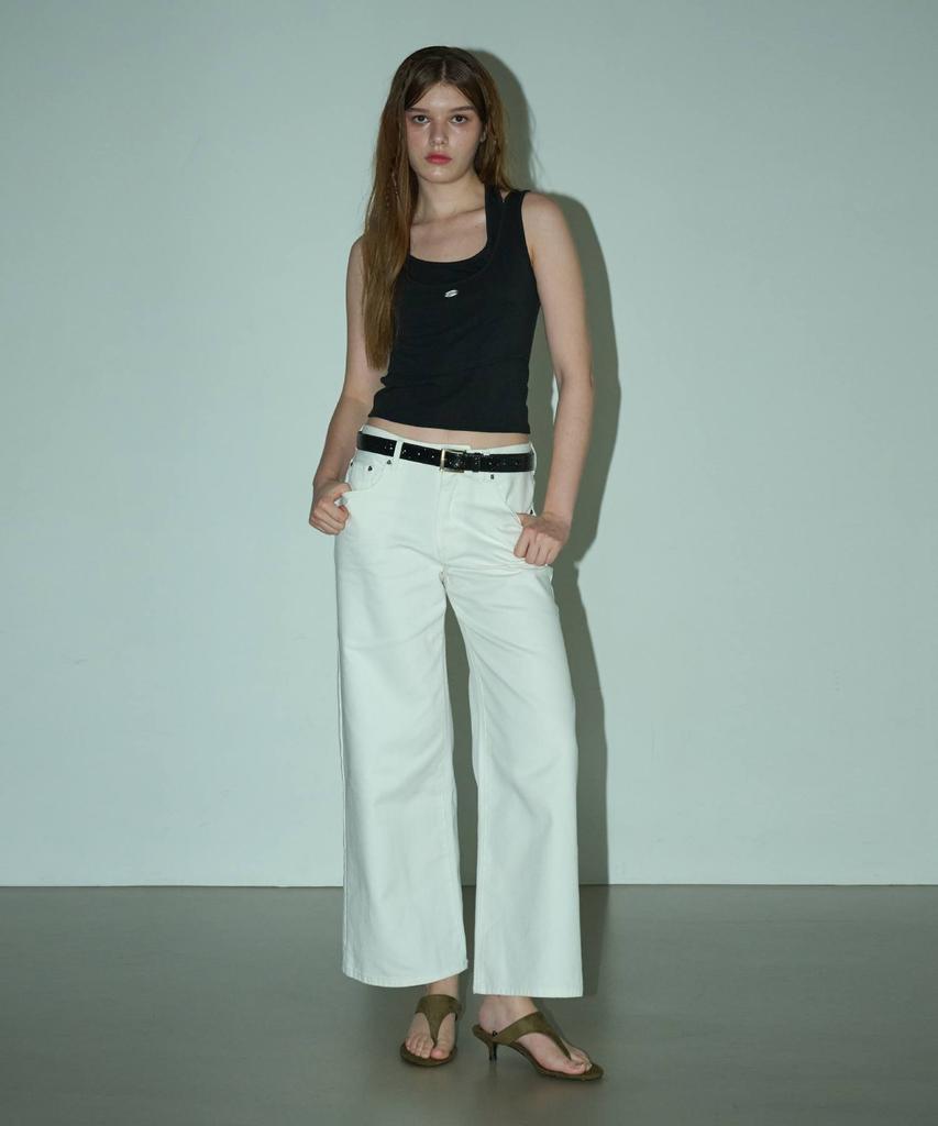 REEMNIK Rivette Drift Wide Denim Pants [O-White]
