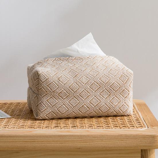 Tissue Container Practical Reusable Polyester Living Room Desktop Box Napkin Holder Daily Use