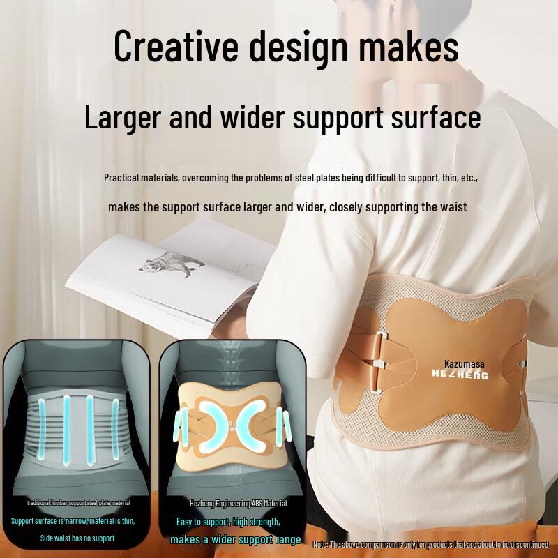 HEZHENG Lightweight Breathable Waist Support Belt CN Plug (adapter Included)