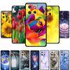 Für Motorola Edge 60 Neo 5G 2025 Handyhülle 6,36" Floral Bemaltes Weiches TPU Schwarze Silikon-Rückseite Für Moto Edge 60 Neo Fundas