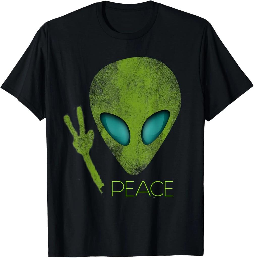Alien Peace Kul Morsom Søt UFO Elsker Bursdagsgave T-skjorte