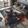 3D Retro Ancient Egypt Death Anubis Pharaoh Horus Mythology Carpet Rug for Living Room Bedroom Home Sofa,Kids Non-slip Floor Mat