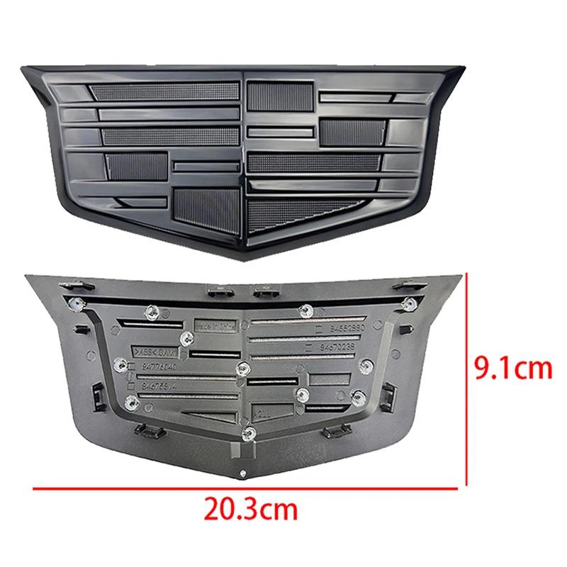 2PCS Car Front Rear Logo Cover Grille Trunk Badge Stickers for Cadillac CT4 2025 2024 2017 2020 Replacement Emblem Accessories ysjg48