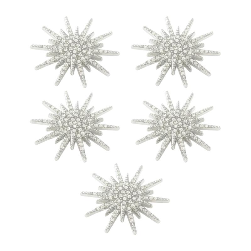 Elegant Star Brooch Pin Dress Shirt Accessory Zinc Alloy Rhinestones Jewelry Clothes Accessories Gift For Her