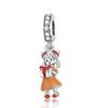 Christmas copper Charm Bead Charms Santa Claus Reindeer Christmas Tree Snowman Elk Bead Compatible With Authentic Bracelets Necklaces Jewellery