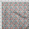 oneOone Cotton Flex Dusty Teal Green Fabric Sea Shells Ocean Sewing Material Print Fabric By The Yard 40 Inch