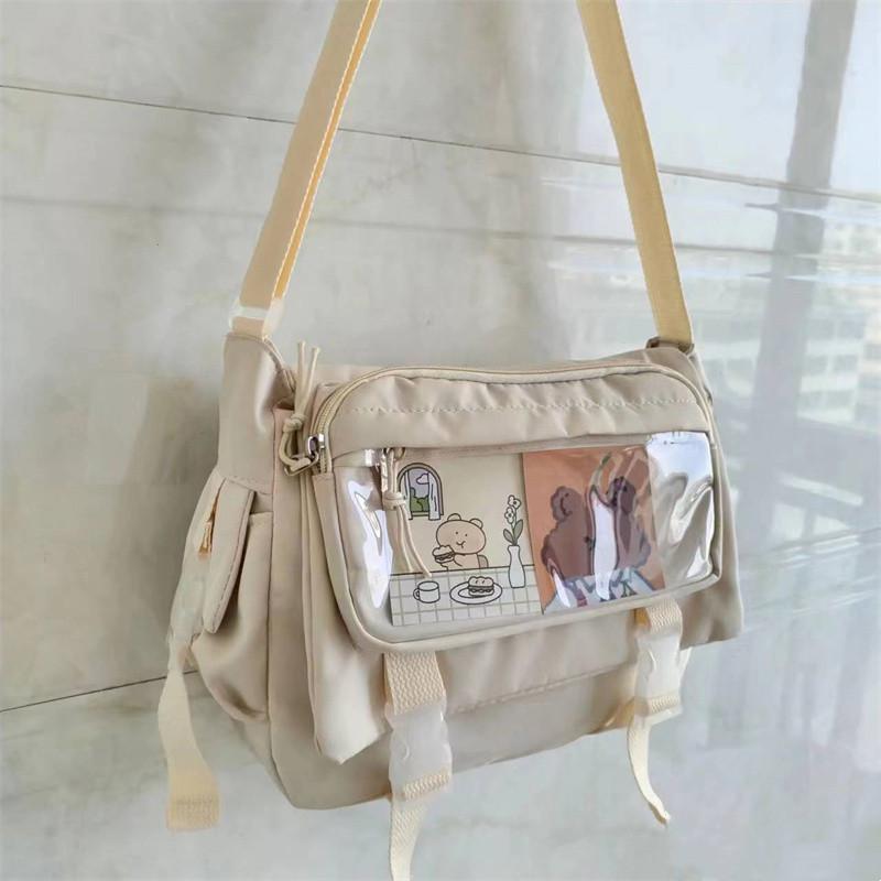 Nylon Crossbody Bags for Women Youth Handbag Messenger Teenagers Girls School Bag