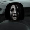 Washable Car Seat Headrest Cover Universal Cover, Scary Face Protective Protector Accessory for Holiday Most Vehicles, Easy To Install Automotive