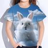 Haine fete Tricouri fete Mânecă scurtă Animale drăguțe Imprimeu Haine de vară copii Casual Kawaii Gât rotund Topuri Îmbrăcăminte copii